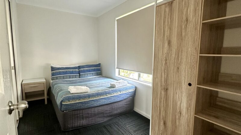 Second bedroom in the Family Bungalow, with a built in robe